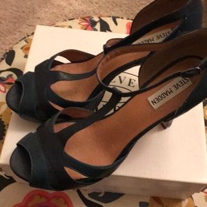 Steve Madden Navy Platform Heels